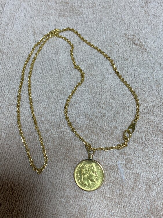 ナポレオン3世 1861年 +18K有冠+18k61cmチェーン（金・貴金属）の商品画像 - 査定依頼日：2025年5月3日 - 最高査定価格：130,000円